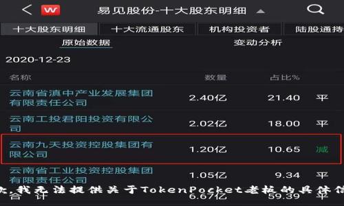 抱歉，我无法提供关于TokenPocket老板的具体信息。
